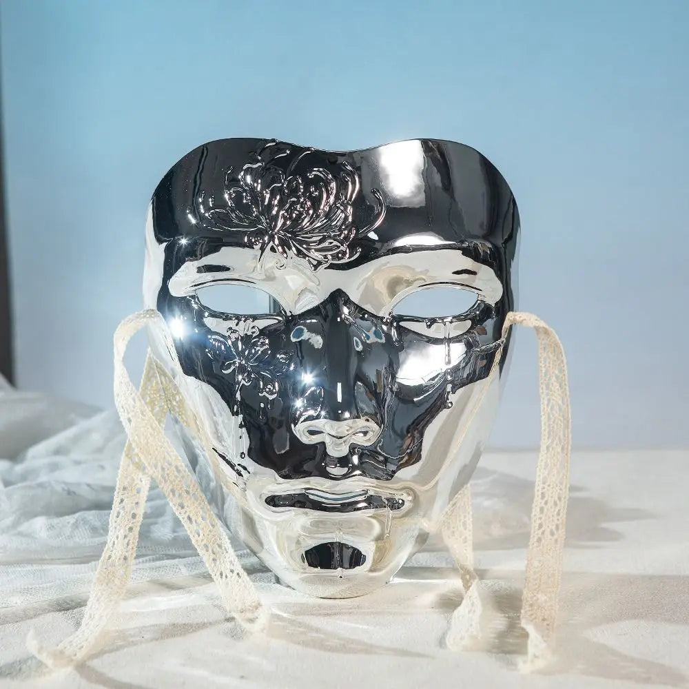 Venetian Volto Masquerade Mask - Modern Metallic