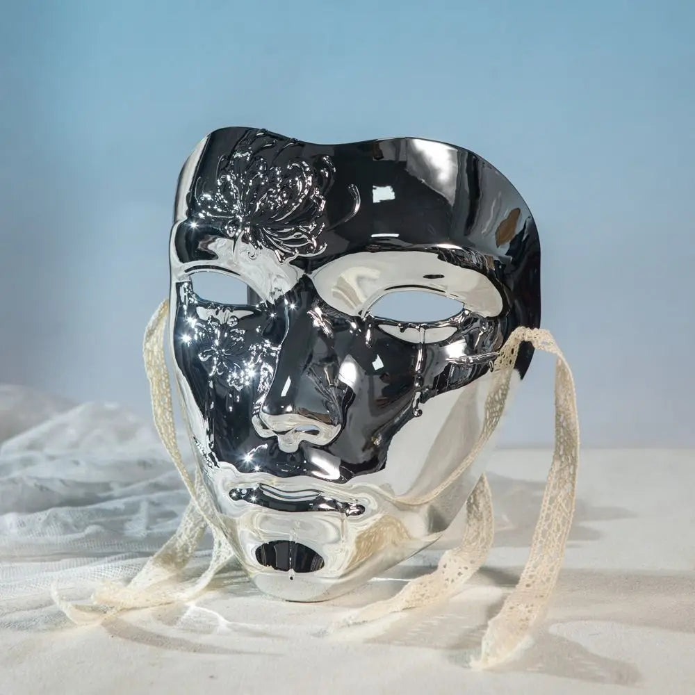 Venetian Volto Masquerade Mask - Modern Metallic